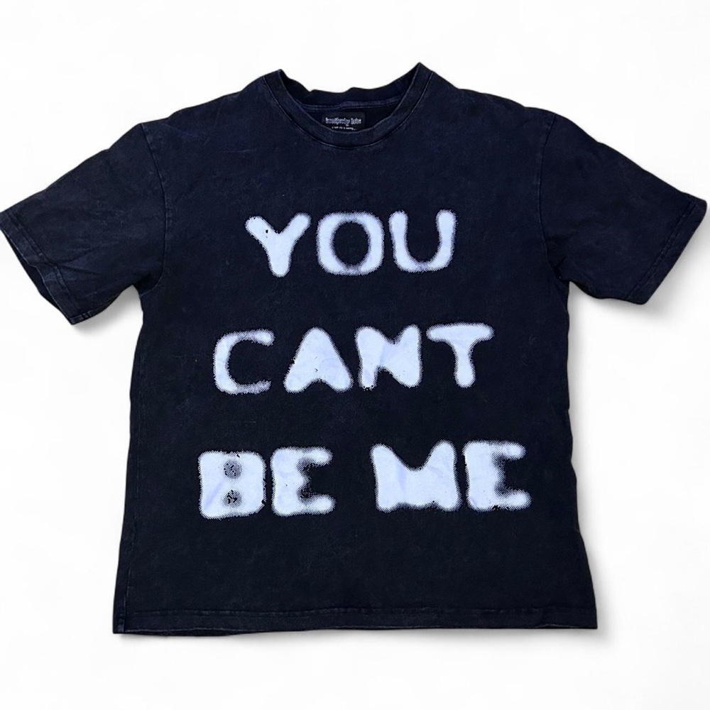 Men's Black and Navy T-shirt